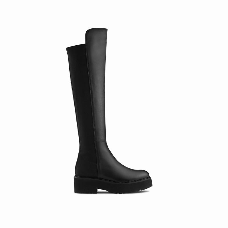 Russell & Bromley Matrix Womens Flatform Knee High Boots Black |YIB5329JW|